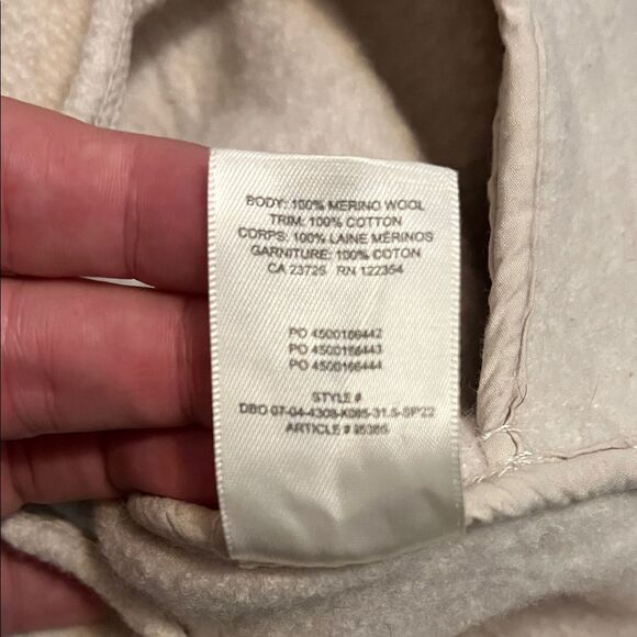 Wilfred Free The Ganna Shirt Jacket Cream Button Closure Pockets Shacket Modern - Picture 16 of 16